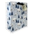thumbnail image 3 of Holiday Time Large Gift Bag with Ribbon Handle, Blue Polar Bears, 3 of 7