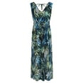 thumbnail image 3 of Verycand Women's Deep V Neck Printed Open Back Tie Belted Holiday Long Dress, 3 of 4