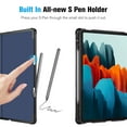 thumbnail image 5 of Fintie Case for Samsung Galaxy Tab S8 (2022) /Galaxy Tab S7 (2020) 11 Inch Model SM-X700/X706/T870/T875 with S Pen Holder, Multi-Angle Viewing Smart Stand Cover Auto Wake/Sleep with Pocket, Sandy Wave, 5 of 7