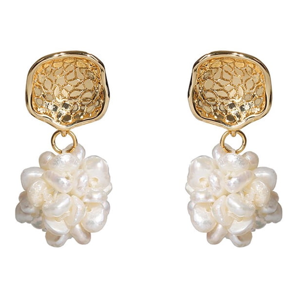 Pendientes De Mujer Pendiente Clavos Pendientes Gota Línea De Oído,Pieza Plana De Agua Dulce Pearl Drop Oído Irregulares Aretes De Plata Esterlina 925 Aretes Aretes Dar Un Regalo A La Querida XianweiShao 9024735000563