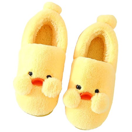 

CoCopeaunts Cotton slippers bag and home slippers cartoon duck cute warm cotton slippers