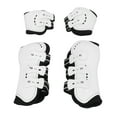 thumbnail image 2 of 4 Pcs Front Hind Horse Tendon Boots, Breathable Design Horse Boots, PU Neoprene Open Front Jumping Tendon Horses Boots with Ventilation Holes for Jumping, Trail Riding, Turnout, 2 of 8
