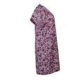 thumbnail image 4 of Sindrella Women's Cotton Blend Snap Front Duster Robe With Pocket - Mauve Hydranges - Medium, 4 of 4