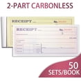 thumbnail image 3 of Libreta de recibos XKDOUS Money and Rent, 2 partes, sin carbono, 50 juegos, 3 of 7