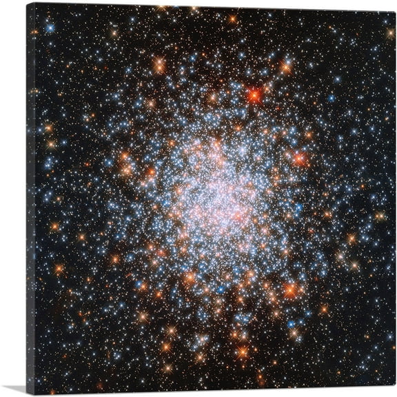 ARTCANVAS Star Cluster Hubble Telescope Millions of Solar Systems Canvas Art Print - Size: 18" x 18" (0.75" Deep)