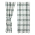 thumbnail image 2 of VHC Brands Pine Grove Plaid Short Curtain Panel, Green, 63x36, Set of 2, 2 of 7