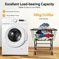 thumbnail image 4 of Steel Wire Laundry Cart Laundry Basket with 4 Wheels Commercial Laundry Basket Cart for Homes, Hotels, 4 of 19