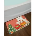 thumbnail image 2 of Cozy Bath Mat, Cartoon Design Living Room Look with Christmas Essential Tree and Present Boxes, Plush Bathroom Decor Mat with Non Slip Backing, 29.5" X 17.5", Multicolor, by Ambesonne, 2 of 2