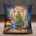 thumbnail image 2 of Merry Christmas British Shorthair Santa Hat Xmas Tree Winter Holiday Pillowcase Double Sided Cat Lover Kitten Owner Gifts Pillow Case Covers - 01013, 2 of 3