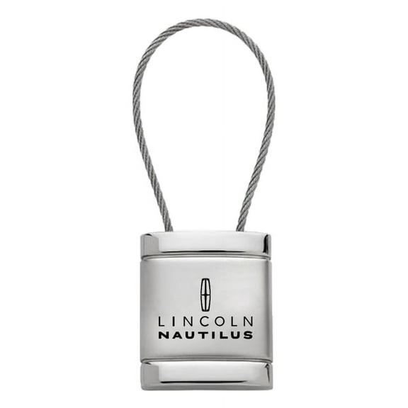 Lincoln Nautilus Satin Chrome Cable Key Ring (Silver)