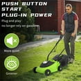 NiamVelo Electric 13 12-Amp Corded Electric Push Walk-Behind Lawn Mower, 3-Position