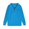 thumbnail image 4 of Bnwani Sweatshirt for Girls Crew Neck Long Sleeve Half Zip Fleece Sweatshirt Plain Pullover, 4 of 7
