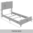 thumbnail image 3 of Castle Place Glam Velvet Upholstered Twin Bed, Black, 3 of 8
