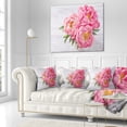thumbnail image 3 of Designart Bunch of Peony Flowers In Vase - Floral Throw Pillow - 18x18, 3 of 5
