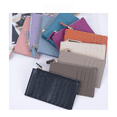 thumbnail image 4 of Bolso para tarjetas de estilo japonés, sencillo y moderno, estilo coreano, para mujer, de piel de vaca de capa superior, monedero con cremallera de cuero suave, 4 of 6