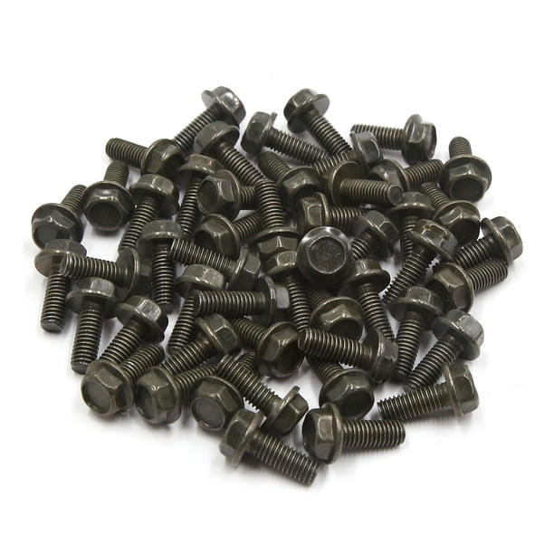 50Pcs Tornillos de Cabeza Hexagonal de 6mm X 16mm Verde Oscuro Universal Scooter Moto