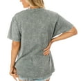 thumbnail image 2 of Women's Gameday Couture  Gray Kansas City Chiefs Tackle Titan Boyfriend Washed T-Shirt, 2 of 2