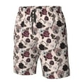 thumbnail image 4 of Fuzoiu Retro Red Black Roses Print Men's Beach Shorts,Men's Swim Trunks,Quick Dry Board Shorts with Pockets,Men's Bathing Suits for Surfing, Running, and Casual Wear-X-Large, 4 of 6