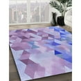 thumbnail image 3 of Ahgly Company Machine Washable Indoor Rectangle Transitional Blue Angel Blue Area Rugs, 6' x 9', 3 of 7