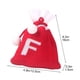 thumbnail image 3 of Bolsa de regalo tejida con letras del alfabeto | Bolsa bordada para dulces navideños | Adorno navideño personalizado | Mini bolsa colgante para decoración del árbol, 3 of 5