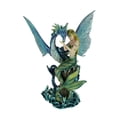 thumbnail image 1 of Mermaid Sitting with Blue Sea Dragon Statue, 1 of 3