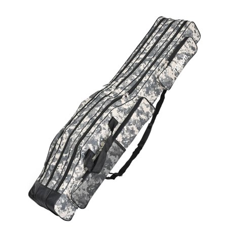 47 Inch Fishing Rod Case - 3 Layer Waterproof Tackle Bag With Camouflage Design