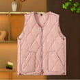 thumbnail image 3 of Hvot&aat Womens Puffer Vests Sleeveless Lightweight Quilted Zip Up Jackets Solid Color Turndown-neck Waistcoat, 3 of 3