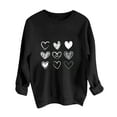 thumbnail image 7 of HaoXianJian Valentines Day Shirts Women Cute Heart Print Shirt Casual Valentines Top for Women Long Sleeve Love Letter Graphic Tees Tops Crewneck Pullover T-Shirts Size XS-XL, 7 of 7