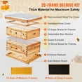 thumbnail image 6 of KFFKFF Bee Hive Langstroth Kit 10 Deep & 10 Medium Frames with Acrylic Windows, 6 of 9