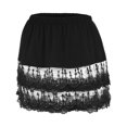 thumbnail image 4 of IROINNID Short Comfort Waist Skirt For Women Layered Tiered Sheer Lace Trim Extender Half Slip Plus Size Skirt Solid Color Skirt, 4 of 9