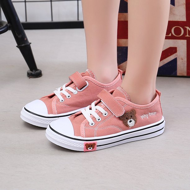 Zapatos para niños, zapatos de lona, zapatos blancos de estudiante de moda, zapatos de tabla con hebilla para hombres y mujeres