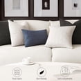 thumbnail image 2 of SUSIELADY Set of 2 Decorative Linen Check Throw Pillow Covers, 20×20 Inch, Neutral Farmhouse Vintage Boho Cushion Covers for Sofa, Chair, Bedroom, Living Room, White, 2 of 7