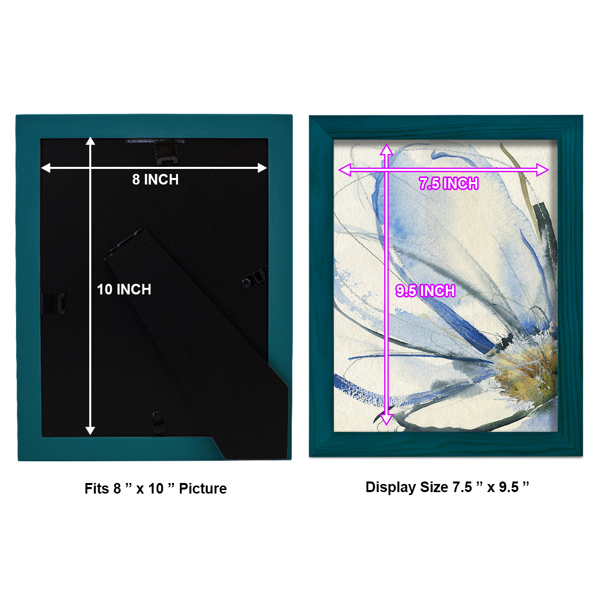 Cobalt & Paynes Petals I - Framed Print w/glass - Ocean Blue
