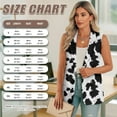 thumbnail image 7 of Uorisanigo Cow Print Women's Vest with Pockets Open Front Sleeveless Womens Waistcoat Vest Size S Lightweight Blazers Suit Vests Top Dressy, 7 of 7