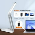 thumbnail image 5 of CAALOGT LED Modern Desk Lamp for Office Home, Foldable Battery Operated Desk Light with 3 Modes Dimmable, White, 5 of 7