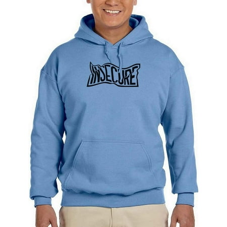 Insecure Slanted Slogan Hoodie Men -Image by Shutterstock Male 4X-Large