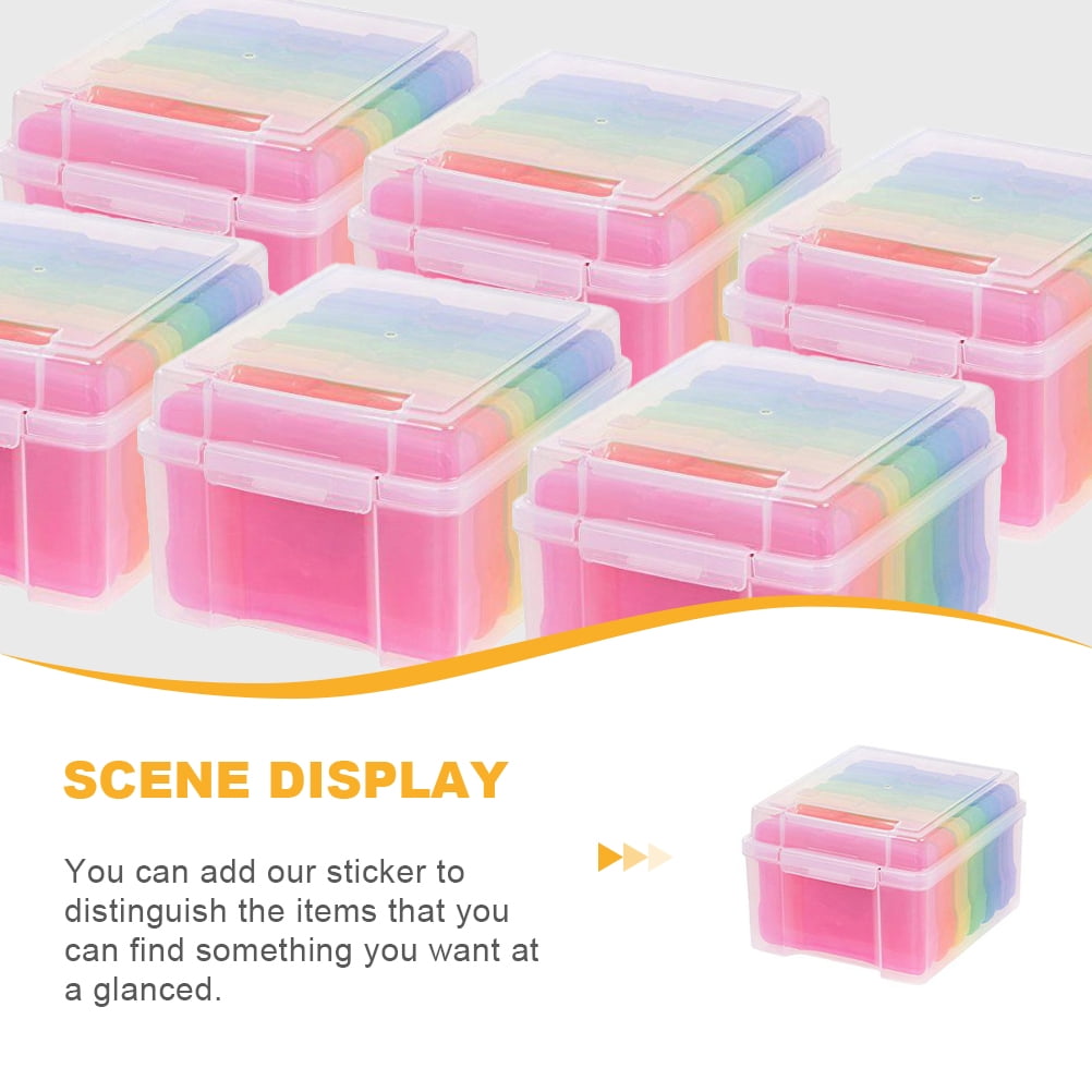 PBPBOX 1Set Photo Storage Case Plastic Organizer with Dividers for Greeting Cards and Scrapbook