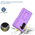 thumbnail image 3 of Decase Compatible with Samsung Galaxy Z Fold 5 Case,with Hinge Protection S Pen Slot Military Grade Drop Protection Full-Body Rugged Hybrid Heavy Duty Armor Case With Hidden Stand , Purple, 3 of 6