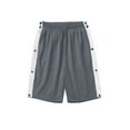 thumbnail image 2 of Caoirhny Men's Casual Summer Shorts, Patchwork Elastic Waist Loose Short Pants with Side Buttons and Side Pockets, 2 of 3