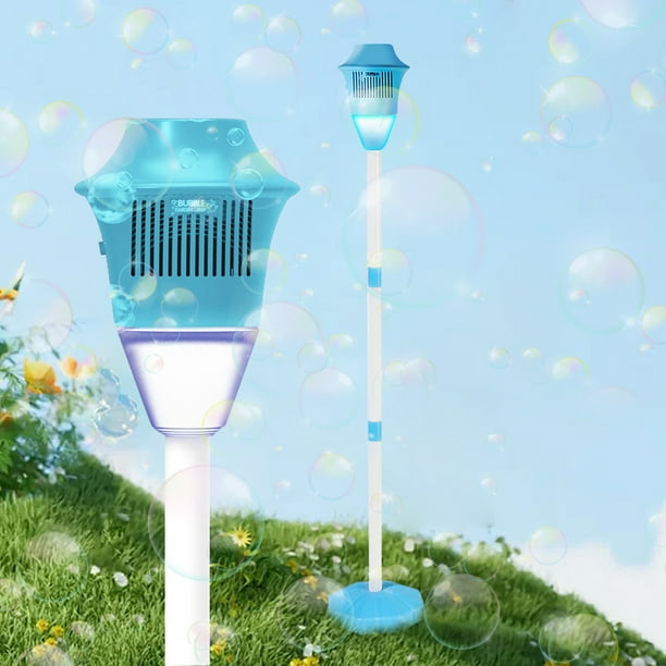 Máquina de burbujas con luces y música soplador de burbujas automático (tipo de batería Azul)
