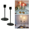 thumbnail image 5 of Set of 2, Wedding Dinning Candlestick Holder, Candle Sticks Holder, Centerpiece Taper Candlelight Tabletop Ornament for Party Wedding christmas Black, 5 of 9