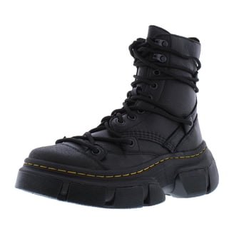 New Rock Boots WALL106-S25 Unisex Metallic Black Leather Platform
