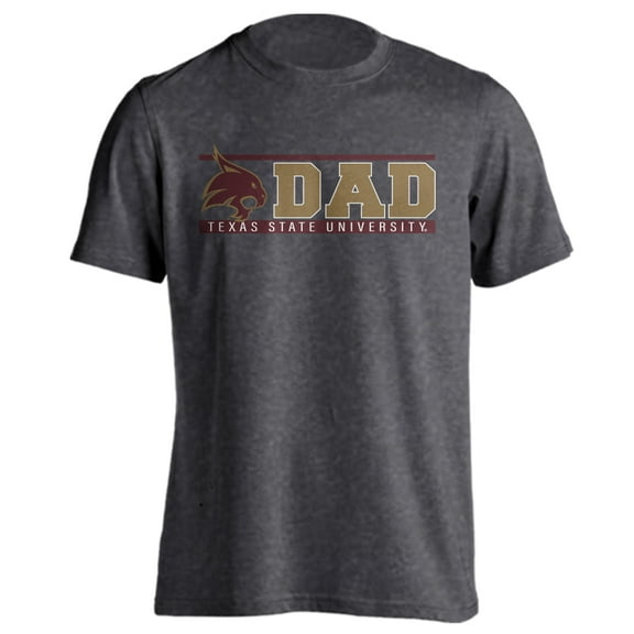 Texas State University Bobcats Dad Proud Parent Short Sleeve T-Shirt