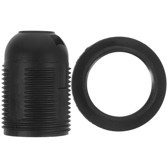 Beaupretty E26 Light Socket Black Flame Retardant Pe for Pendant and Table Lamps