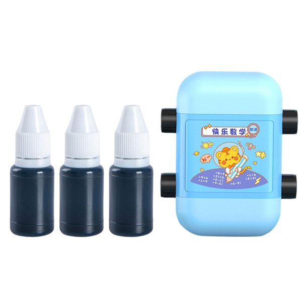 2 Sello de enseñanza digital Diseño rotacional para niños Niños Azul Zulema Sello digital de rodillos
