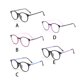 thumbnail image 3 of Minnieouse Montura de gafas de lectura a la moda monturas de gafas monturas de gafas ópticas montura redonda soporte de nariz integrado Type2 NO2, 3 of 6