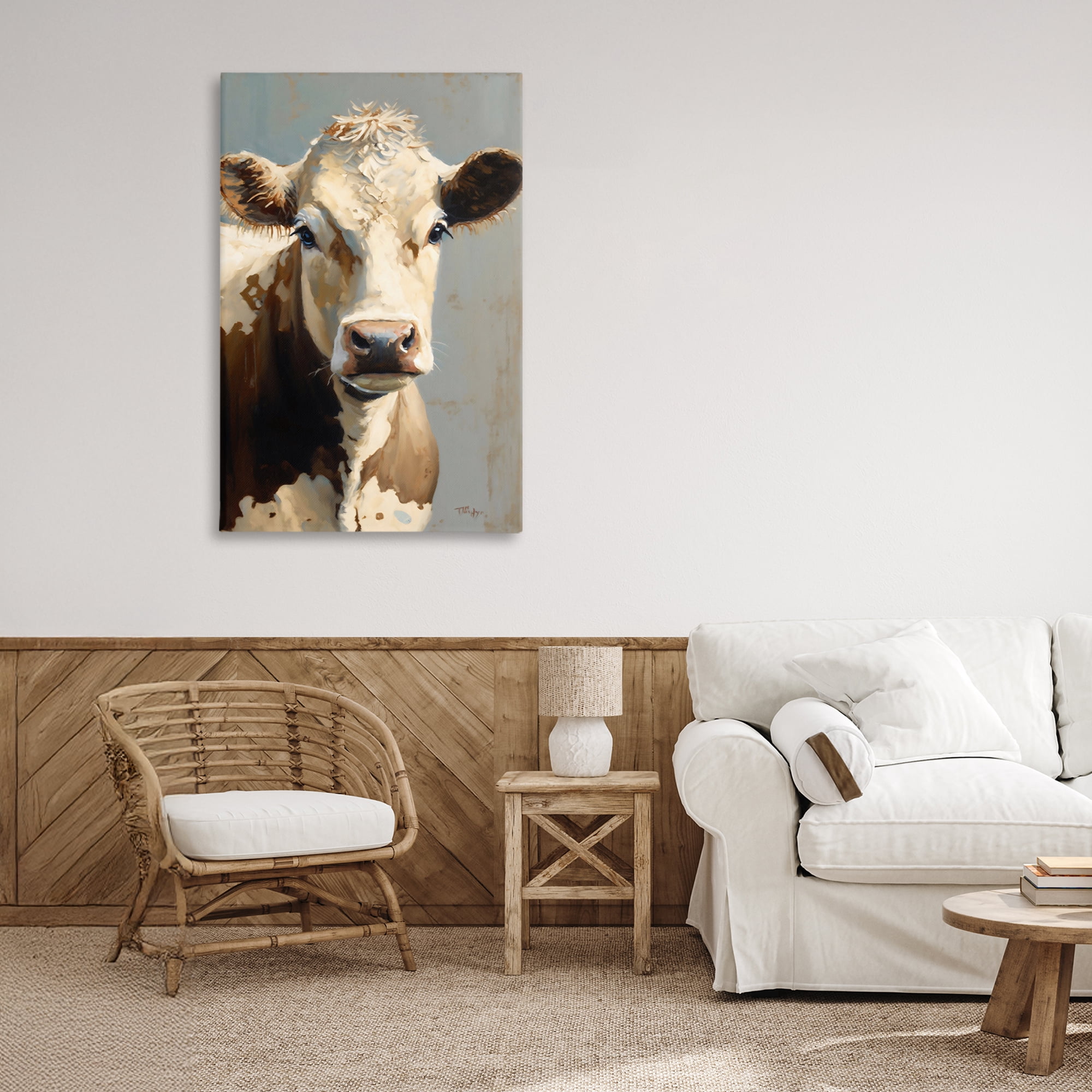 Stupell Industries Farmhouse Cow with Gentle Gaze Canvas Wall Art, design by Creative Studio