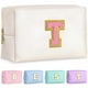 thumbnail image 1 of TOPEAST Artículos Preppy para Chicas, Neceser de Maquillaje con Iniciales de Chenilla y Letras, Neceser con Cremallera, Neceser Impermeable de Cuero PU, Regalo de Cumpleaños para Amigas y Hermanas (T, 1 of 5