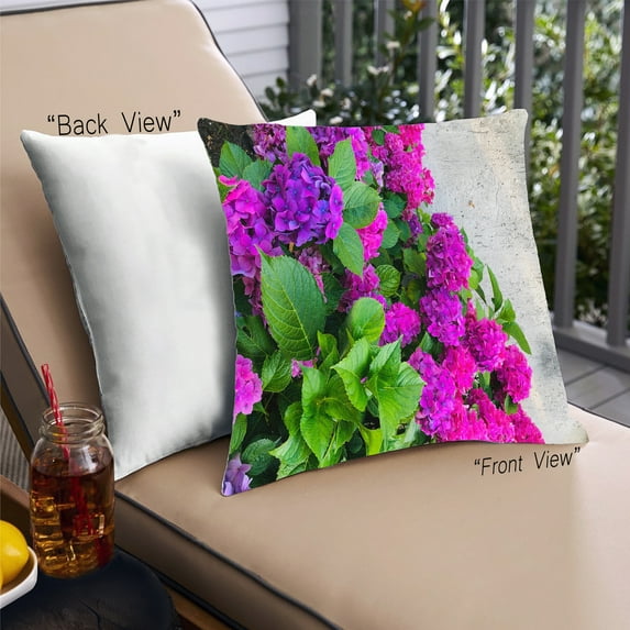 Ahgly Company Plants Flower Outdoor Throw Pillow, 18 inch by 18 inch