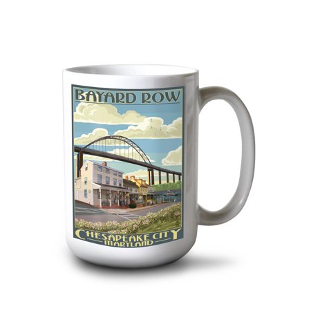

15 fl oz Ceramic Mug Bayard Row Chesapeake City Maryland Dishwasher & Microwave Safe